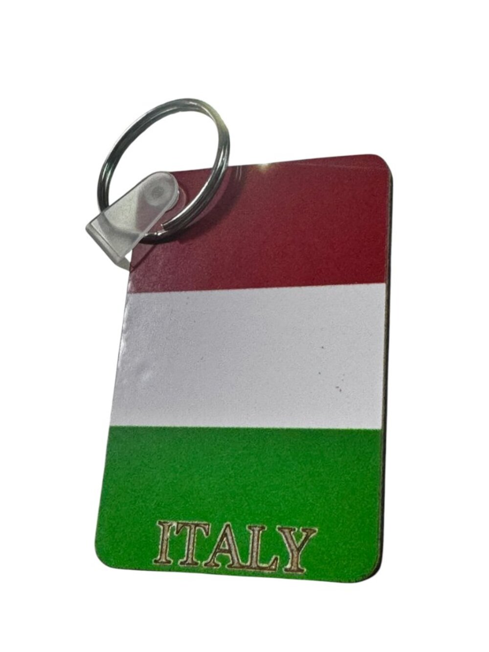 Italy Flag Keychain, Rectangular  Key Ring Souvenir - Picture 9 of 9
